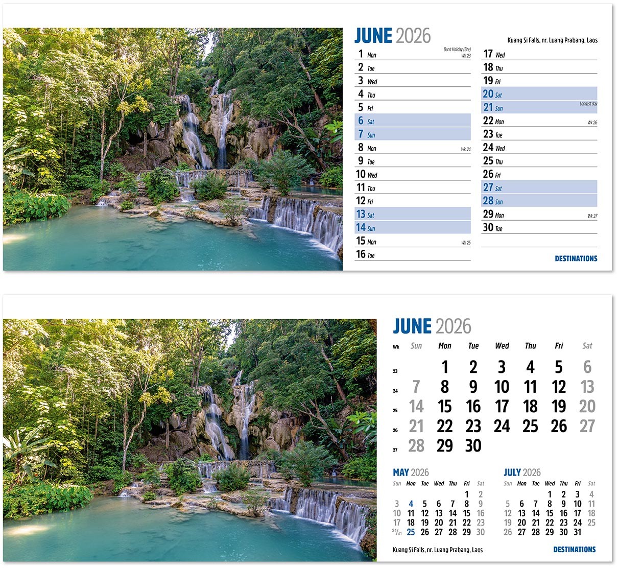 Destinations Desk Calendar