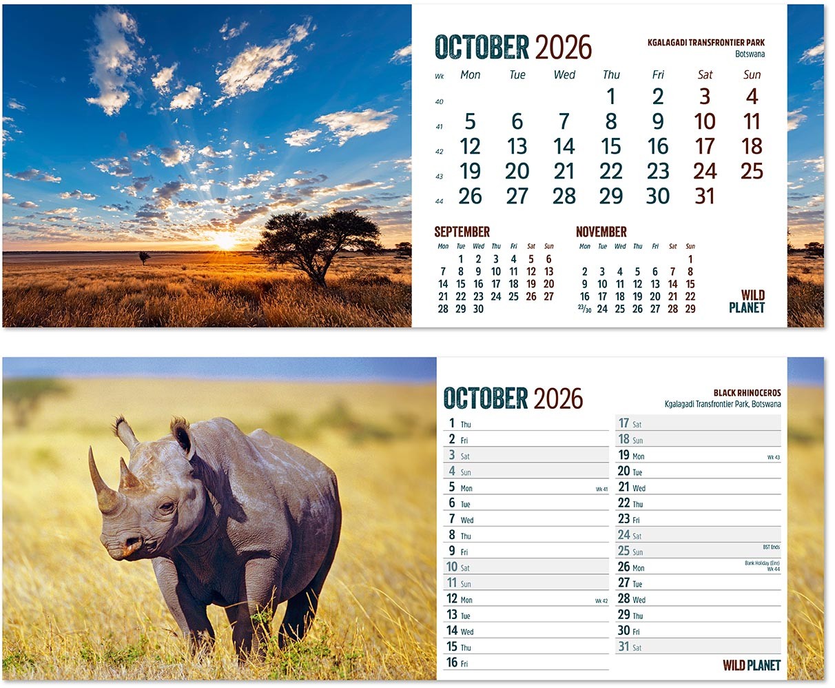 Wild Planet Desk Calendar